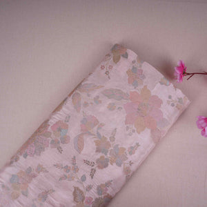 Cream Floral Jaal Dola Jacquard Fabric SGS-30709 - TradeUNO