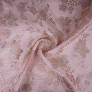 Cream Floral Jaal Dola Jacquard Fabric SGS-30709 - TradeUNO