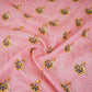 Pink Floral Print Mul Chanderi Fabric VF-30609