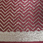 Maroon sequence cutdana embroidery Organza Fabric LI-29198