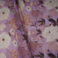 Lilac Floral Print Organza Fabric MT-30674