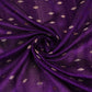 Purple Buti With Zari Border Raw Silk Fabric CW-32535