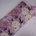 Lilac Floral Print Organza Fabric MT-30674