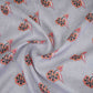 Grey Floral Print Mul Chanderi Fabric VF-30607