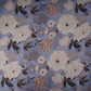 Dusty Blue Floral Print Organza Fabric MT-30675