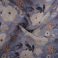 Dusty Blue Floral Print Organza Fabric MT-30675