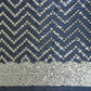 Navy Blue sequence cutdana embroidery Organza Fabric LI-29196