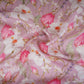 Pink Floral Print Organza Fabric MT-30681