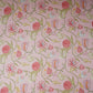 Pink Chintz Floral Print Mul Chanderi Fabric GTS-30508