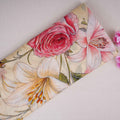 Ivory Floral Print Organza Fabric MT-30676