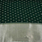 Green Buti With Zari Border Raw Silk Fabric CW-32534