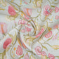 Light Blue Chintz Floral Print Mul Chanderi Fabric GTS-30506