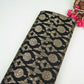 Black Floral Jaal Raw Silk Fabric CW-32523