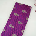 Purple Floral Buta Meena Zari Brocade Fabric HMS-35021