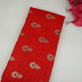 Red Floral Buta Meena Zari Brocade Fabric HMS-35022
