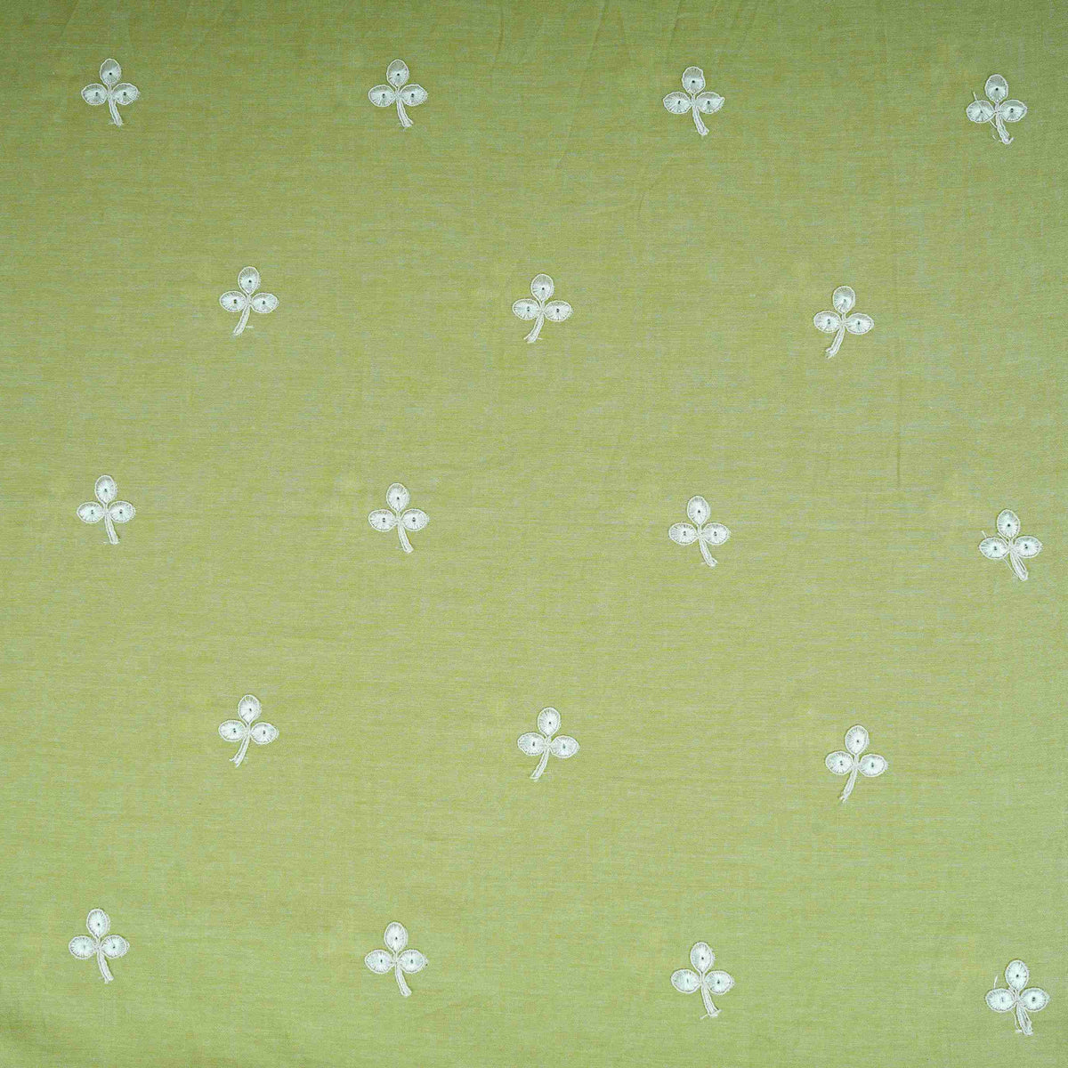 Green Floral Embroidery South Cotton Fabric ZA-30593 - TradeUNO