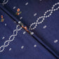 Denim Blue Floral Embroidery Denim Schiffli Fabric AF-30933