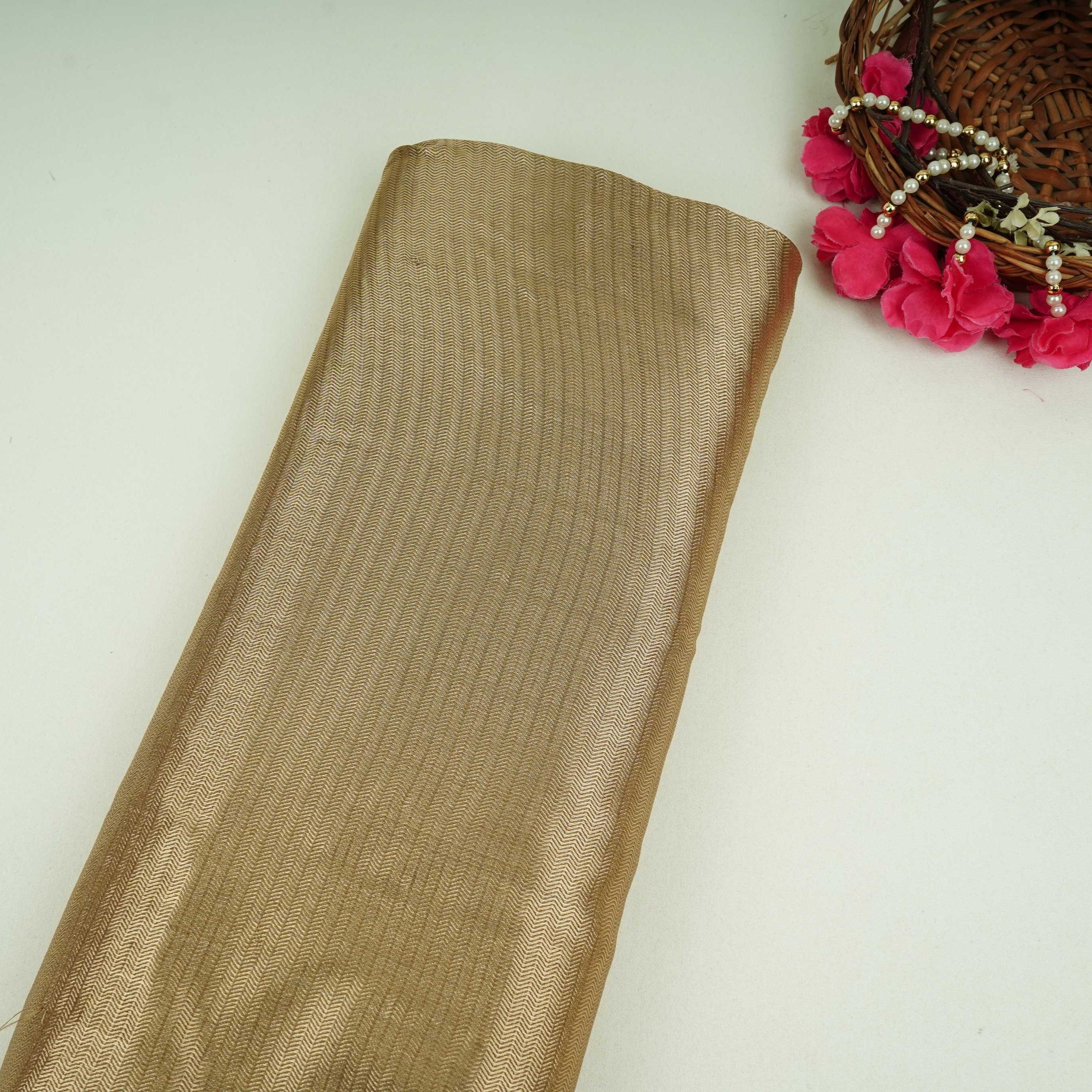 Light Bronze Chevron Weave Tissue Fabric CW-32530