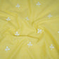 Yellow Floral Embroidery South Cotton Fabric ZA-30591