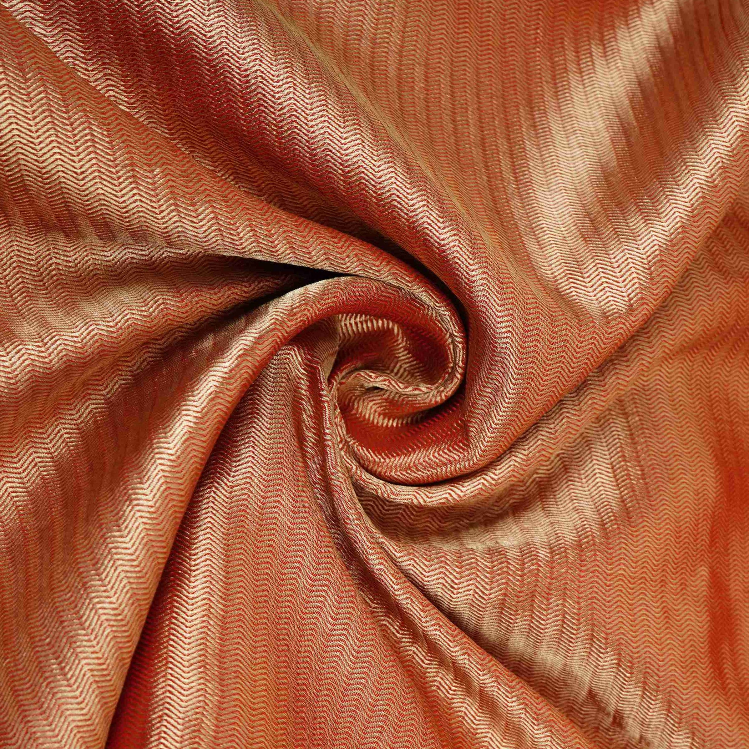 Rose Gold Chevron Weave Tissue Fabric CW-32526