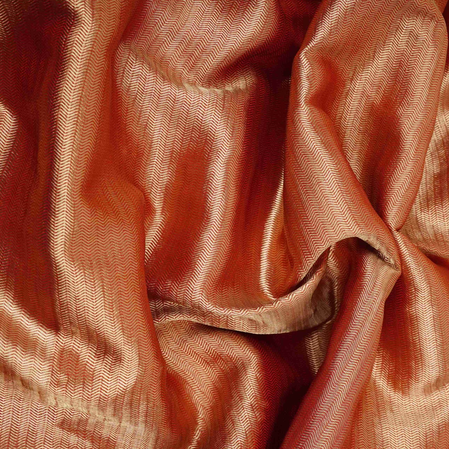 Rose Gold Chevron Weave Tissue Fabric CW-32526