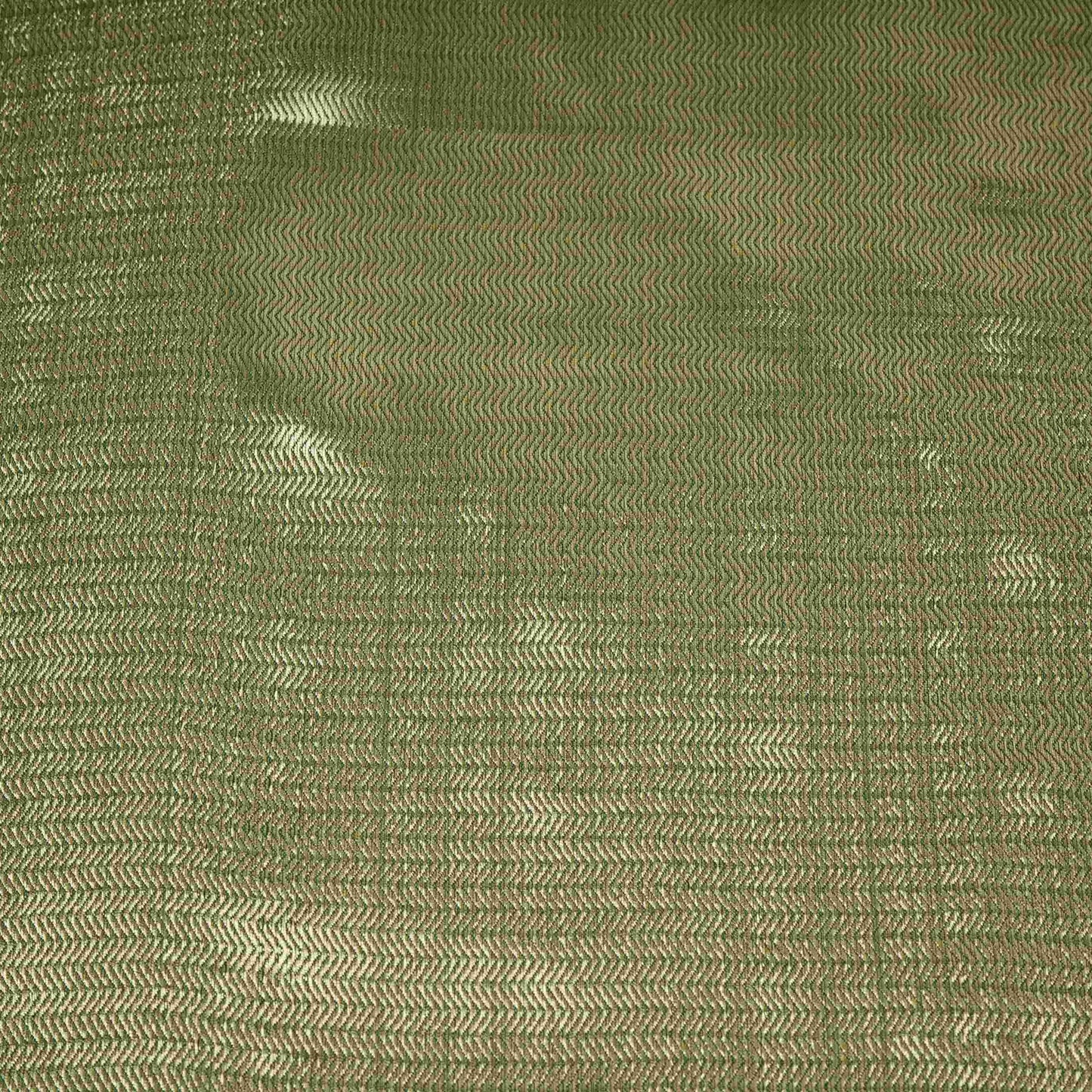 Olive Green Chevron Weave Tissue Fabric CW-32529