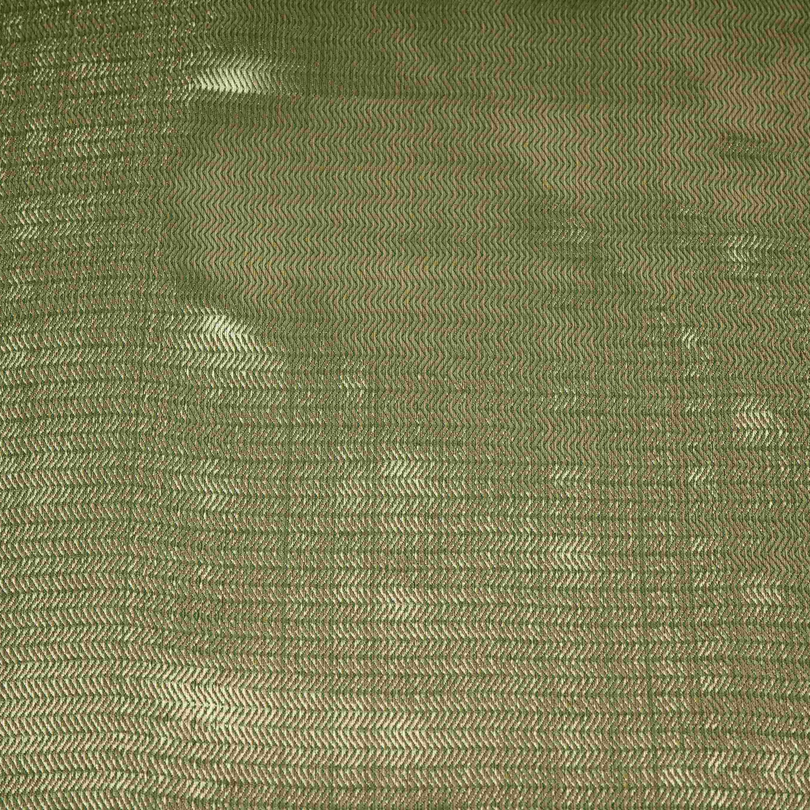 Olive Green Chevron Weave Tissue Fabric CW-32529