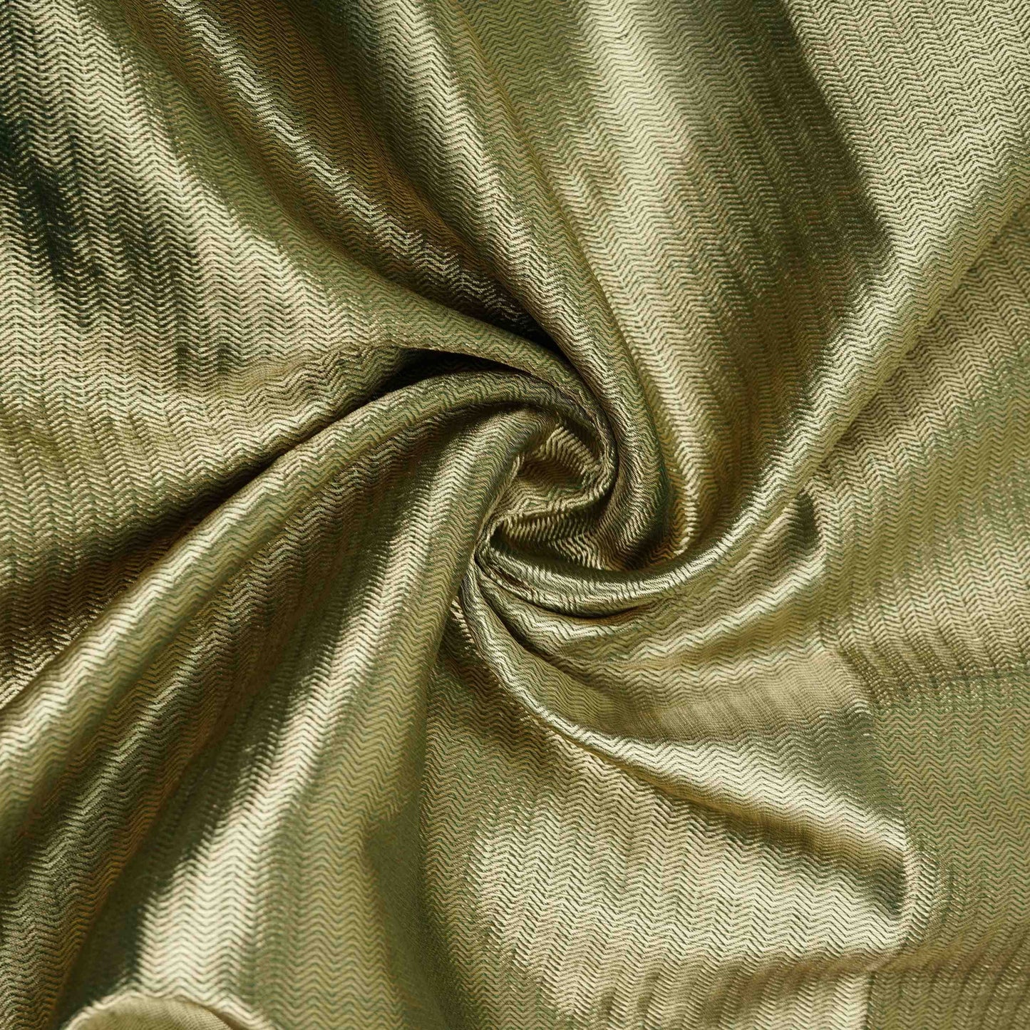 Olive Green Chevron Weave Tissue Fabric CW-32529