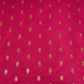Fuchsia Pink With Golden Buti Raw Silk Fabric CW-32517