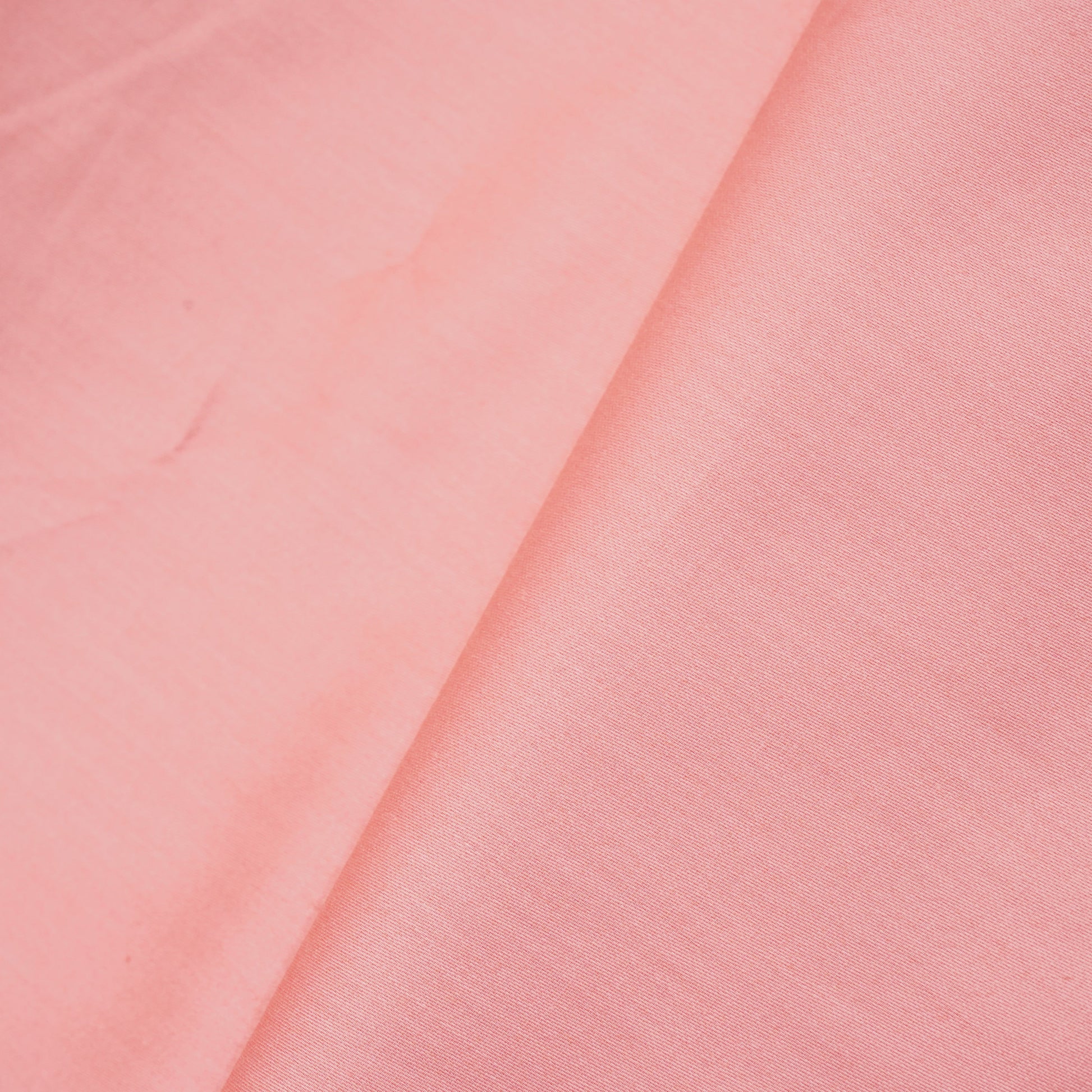 Coral Pink Solid Cotton Satin Fabric 7409