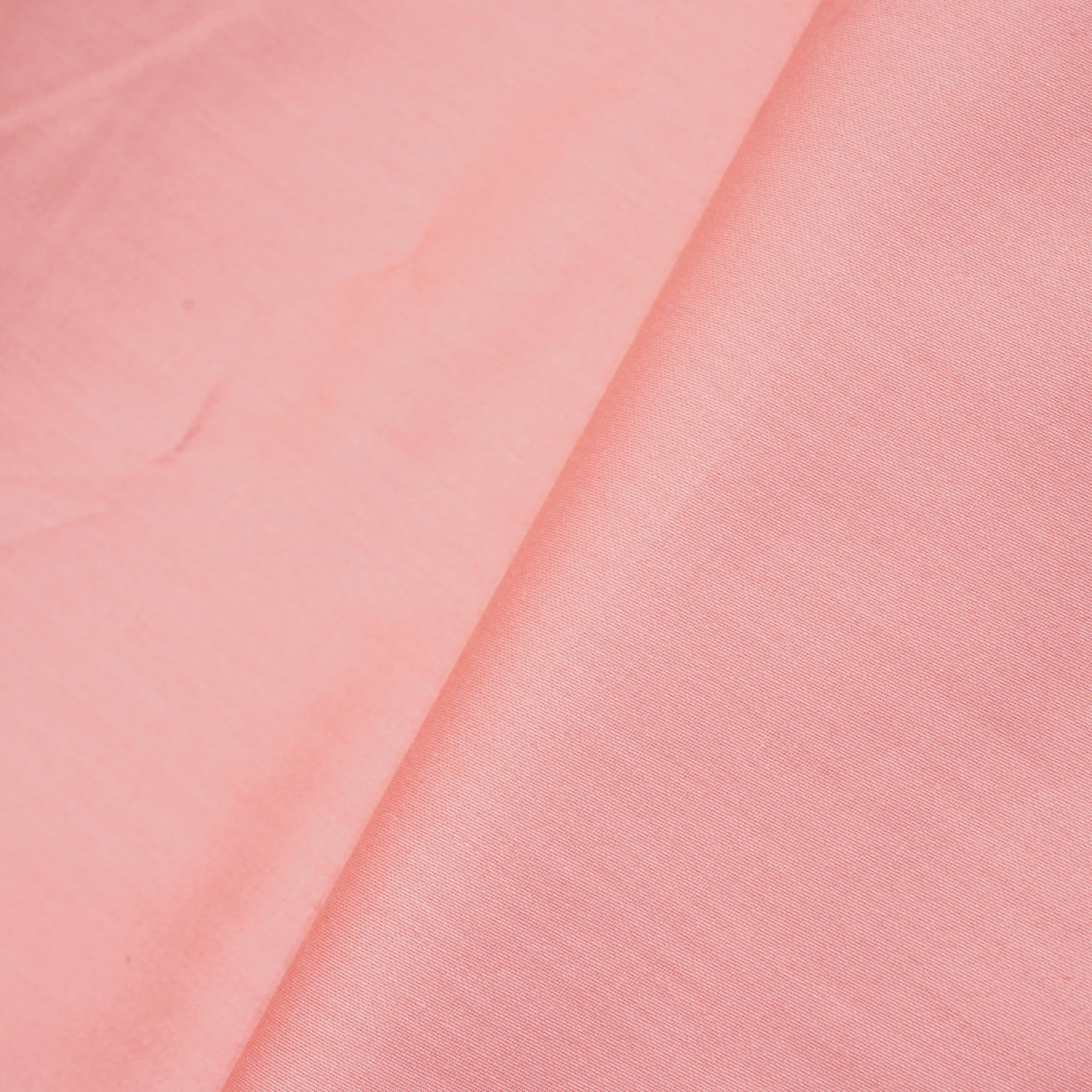 Coral Pink Solid Cotton Satin Fabric 7409