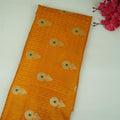 Yellow Floral Buta Meena Zari Brocade Fabric HMS-35017