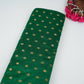 Green With Golden Buti Raw Silk Fabric CW-32518