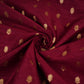Maroon With Golden Buti Raw Silk Fabric CW-32512