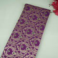 Purple Floral Jaal Meena Zari Brocade Fabric HMS-35006