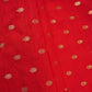 Red With Golden Buti Raw Silk Fabric CW-32514