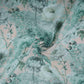 Teal Green Floral Print Cotton Linen Fabric RT-30964