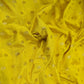 Yellow With Golden Buti Raw Silk Fabric CW-32515