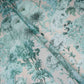 Teal Green Floral Print Cotton Linen Fabric RT-30964