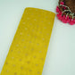 Yellow With Golden Buti Raw Silk Fabric CW-32515