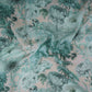 Teal Green Floral Print Cotton Linen Fabric RT-30964