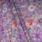 Lavender Floral Print Cotton Linen Fabric RT-30963