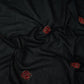 Black Border Floral Embroidery Pure Cotton Fabric MJF-30668