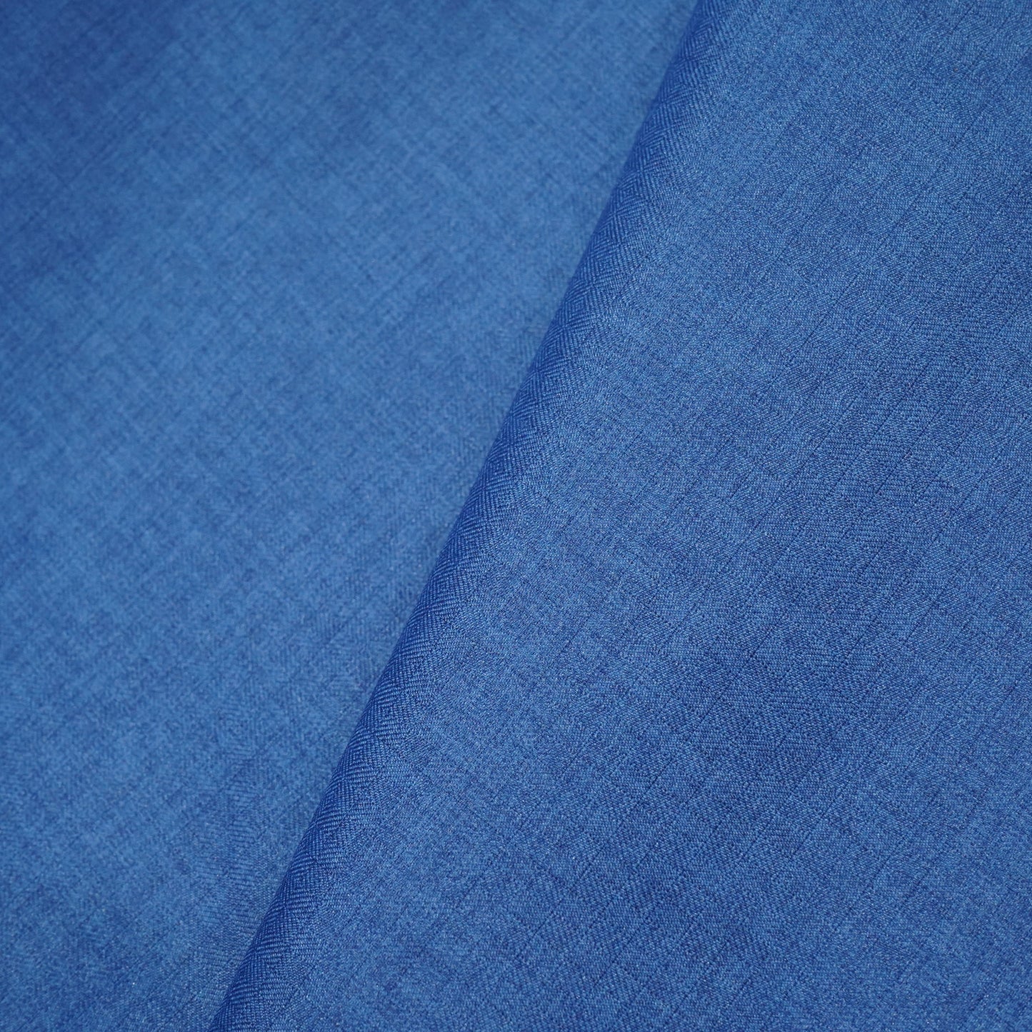 Blue Solid Poly Visocse Suiting Fabric TU-5646