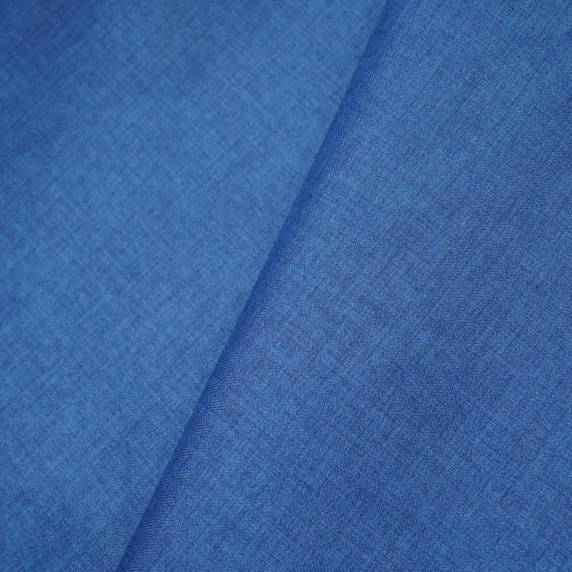 Blue Solid Poly Visocse Suiting Fabric TU-5646