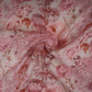 Cream Floral Print Cotton Linen Fabric RT-30978