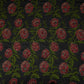 Black Floral Embroidery Pure Cotton Fabric MJF-30667