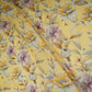 Yellow Floral Print Cotton Linen Fabric RT-30962