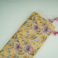 Yellow Floral Print Cotton Linen Fabric RT-30962