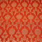 Red Floral Jaal Raw Silk Fabric CW-32524